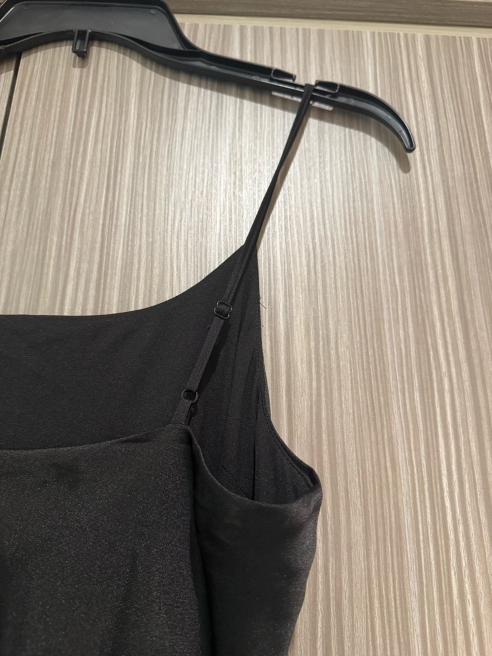 Express Satin Scoop Neck Midi Downtown Cami Slip Dress - Picture 3 of 5